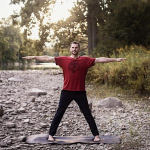 Gentle yoga in the park with Yogesh