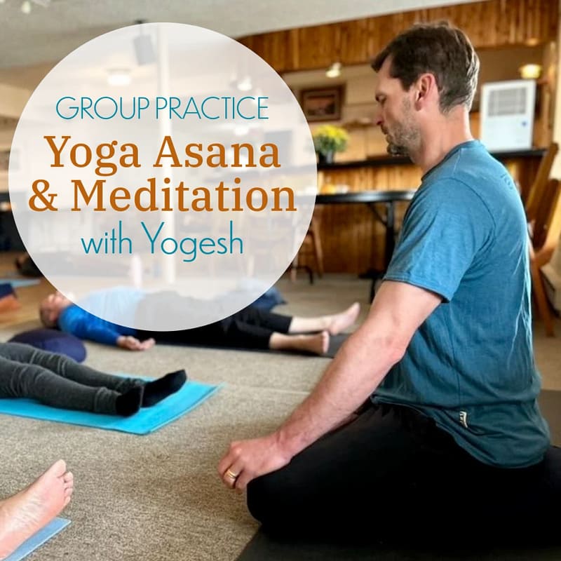 Yogesh teaching meditation classes with yoga